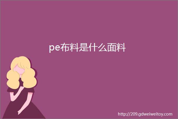 pe布料是什么面料